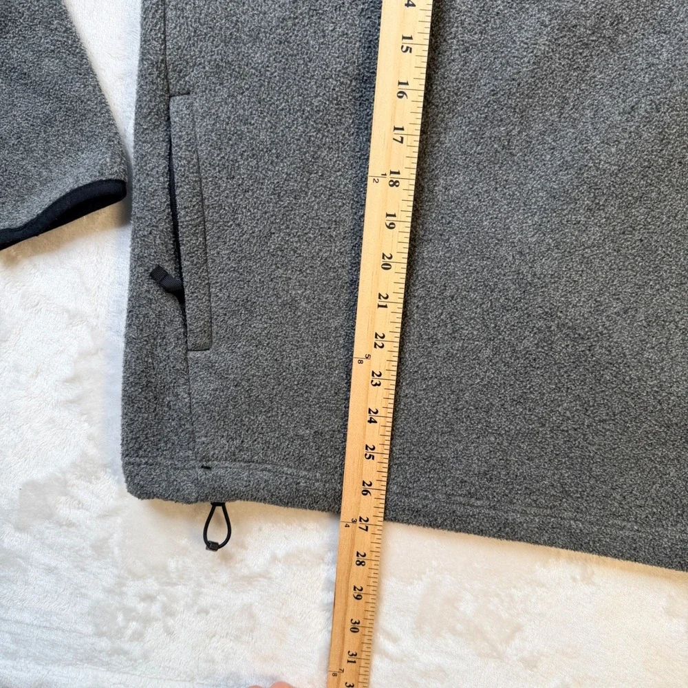 The North Face Gordon Lyons Quarter Zip Fleece Pullover Gray Mens outdoor hike S